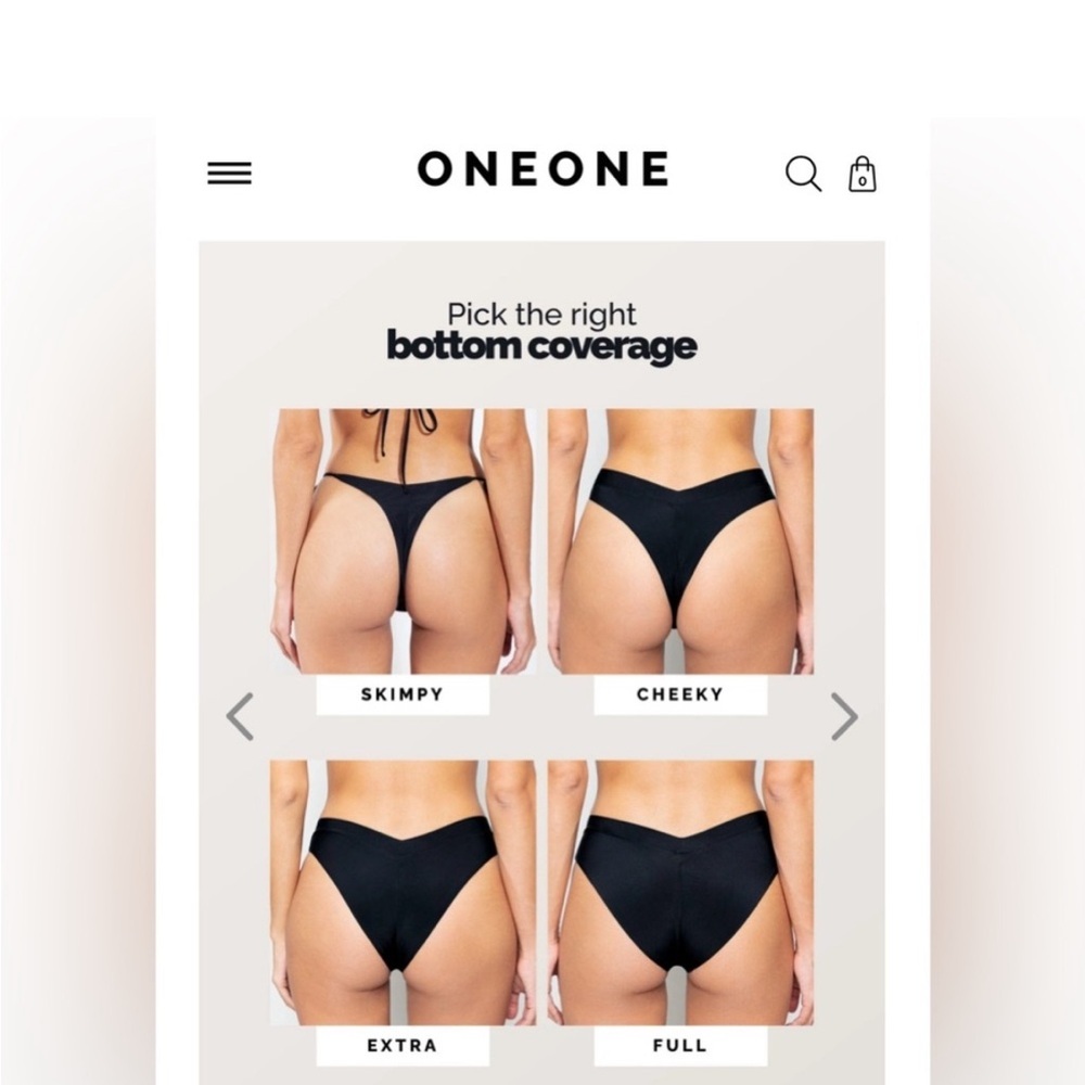 NWT OneOne Swimwear ARIEL Skimpy Bikini  SET size XS - Picture 5 of 12